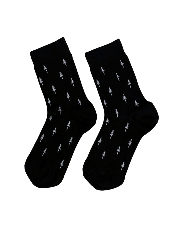TreeSocks Standard Allover Black - SOCKS - NIKIN EU