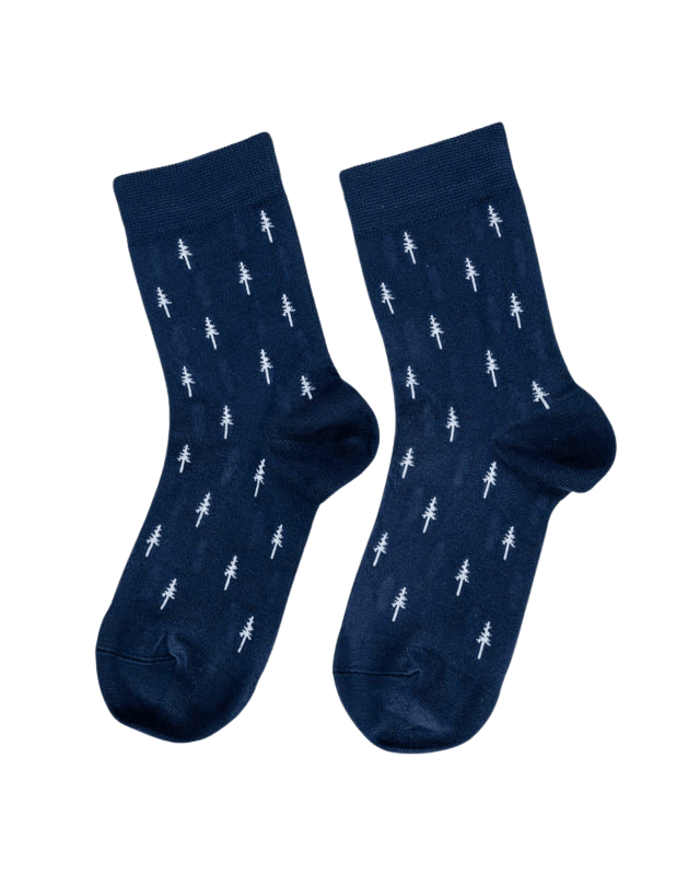 TreeSocks Standard Allover Navy - SOCKS - NIKIN EU