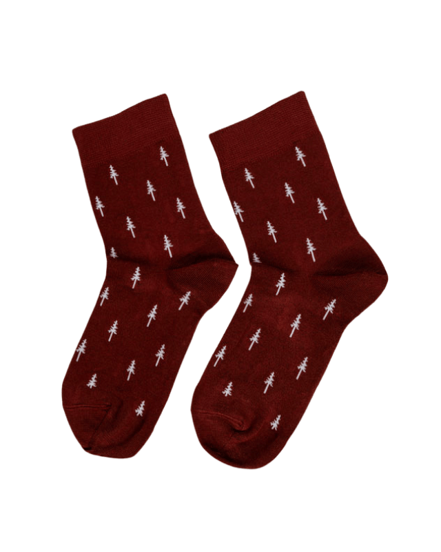 TreeSocks Standard Allover Bordeaux - SOCKS - NIKIN EU
