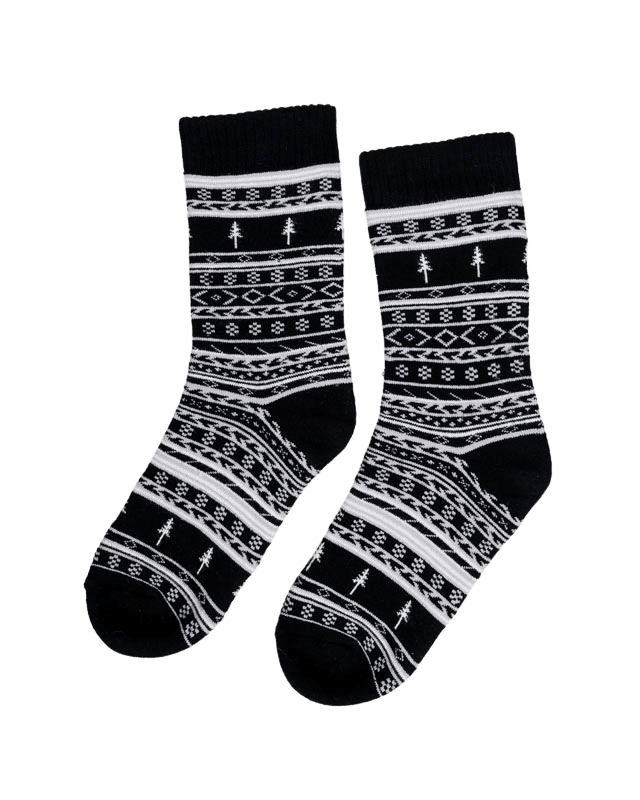TreeSocks Cosy Norwegian Black - SOCKS - NIKIN EU