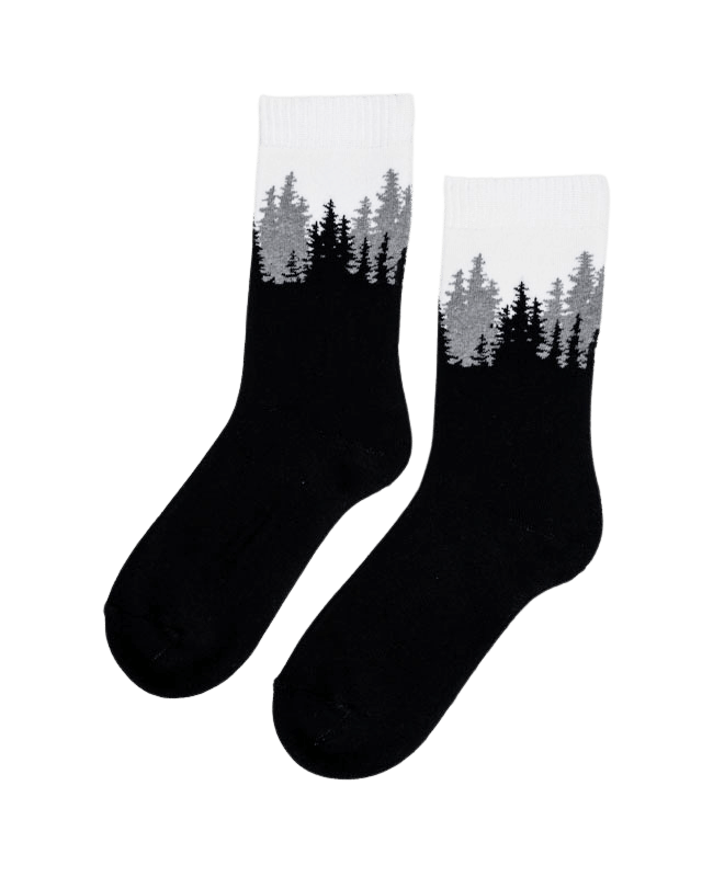 TreeSocks Cosy Double Forest Black - SOCKS - NIKIN EU