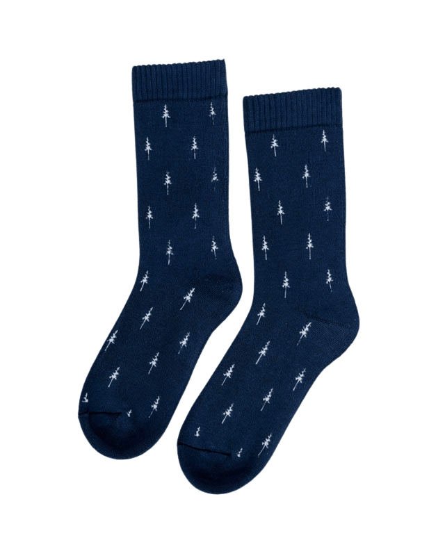 TreeSocks Cosy Allover Navy - SOCKS - NIKIN EU