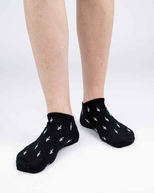 TreeSocks Short Allover Black - SOCKS - NIKIN EU