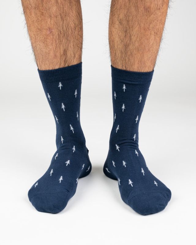 TreeSocks Standard Allover Navy - SOCKS - NIKIN EU