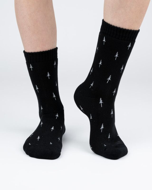TreeSocks Cosy Allover Black - SOCKS - NIKIN EU