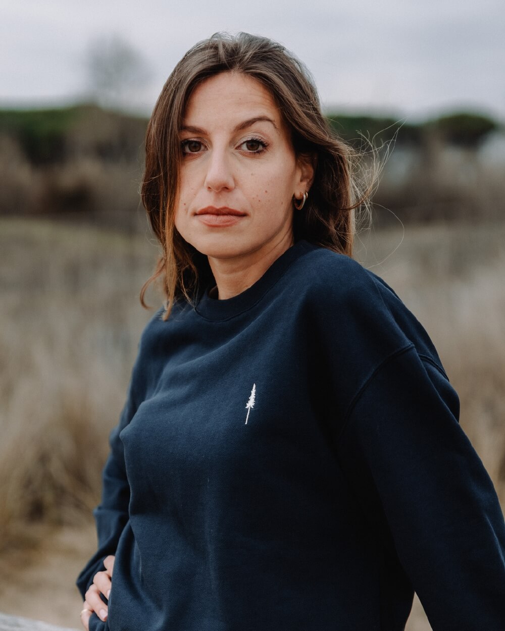 TreeSweater Relaxed Femmes Dark Navy - SWEATER - NIKIN EU
