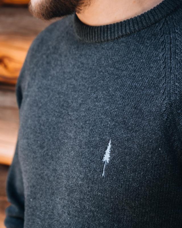 TreePull Cosy Anthracite Mel - PULLOVER - NIKIN EU