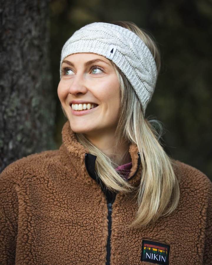 TreeHeadband Cable Knit Chalk - HEADBAND - NIKIN EU