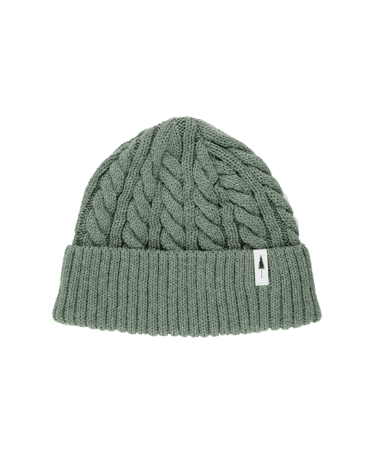 Treeanie Cable Knit - Sage - BEANIE - NIKIN