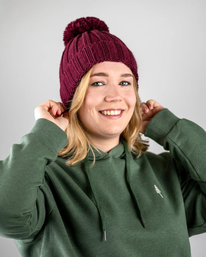 Treeanie Knitted Pom Pom - Bordeaux - BEANIE - NIKIN