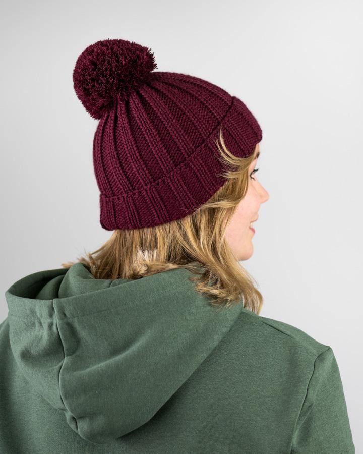 Treeanie Knitted Pom Pom - Bordeaux - BEANIE - NIKIN