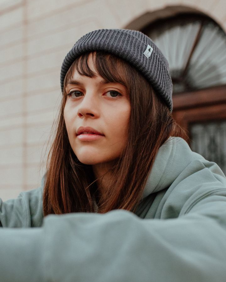 Treeanie Ribbed Shorty Steel Blue - BEANIE - NIKIN EU