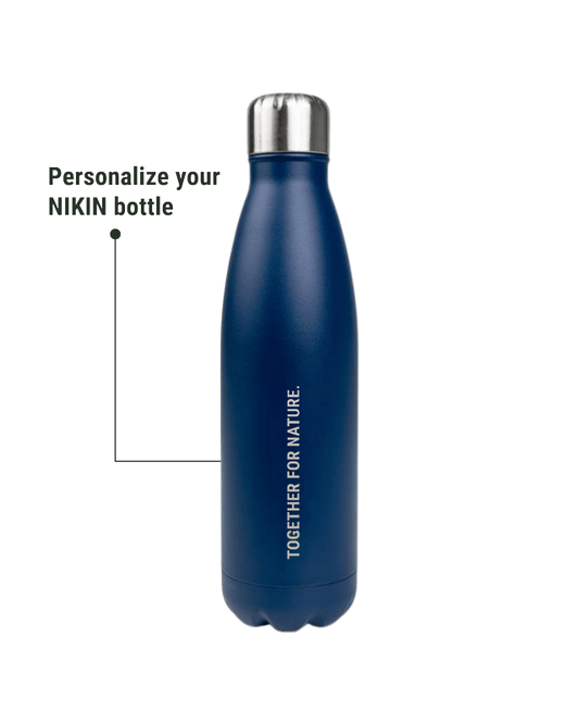 TreeBottle Personalized (small text) Navy - BOTTLE - NIKIN EU