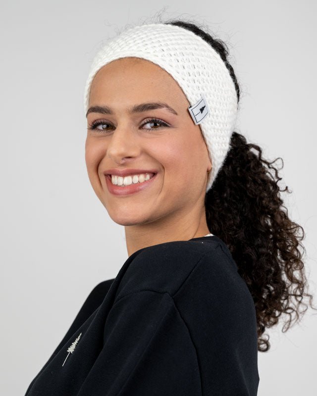 TreeHeadband Knitted Fleece - White - HEADBAND - NIKIN