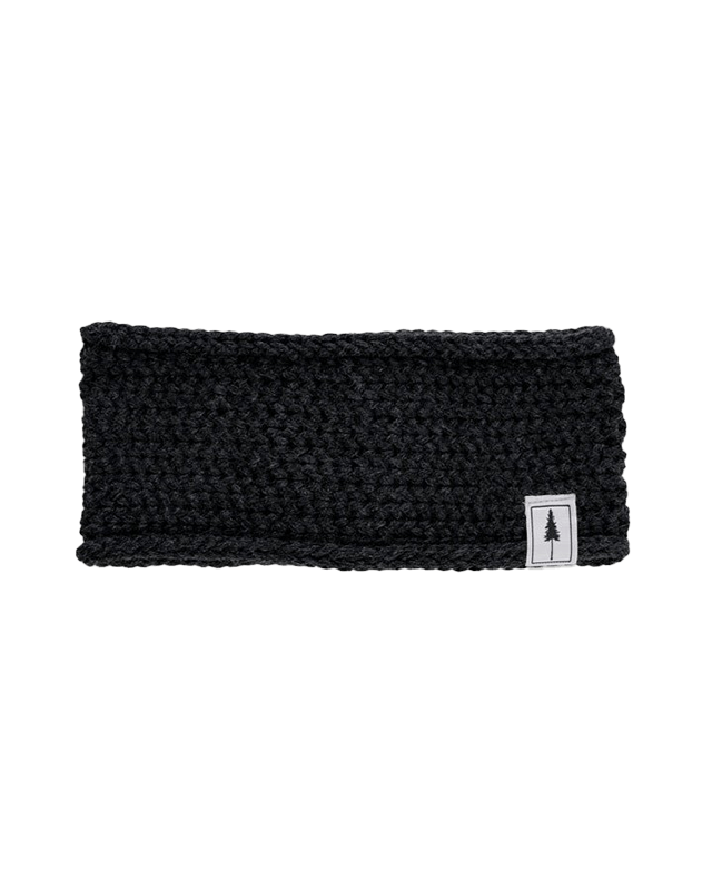 TreeHeadband Knitted Fleece Black Mel - HEADBAND - NIKIN EU