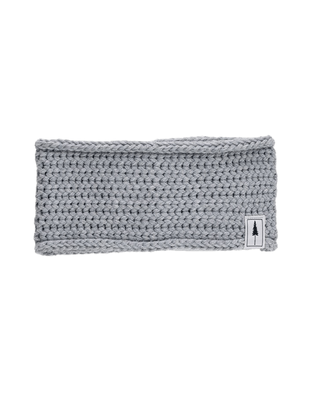 TreeHeadband Knitted Fleece Light Grey Mel - HEADBAND - NIKIN EU