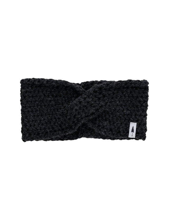 TreeHeadband Knitted Twist Black Mel - HEADBAND - NIKIN EU