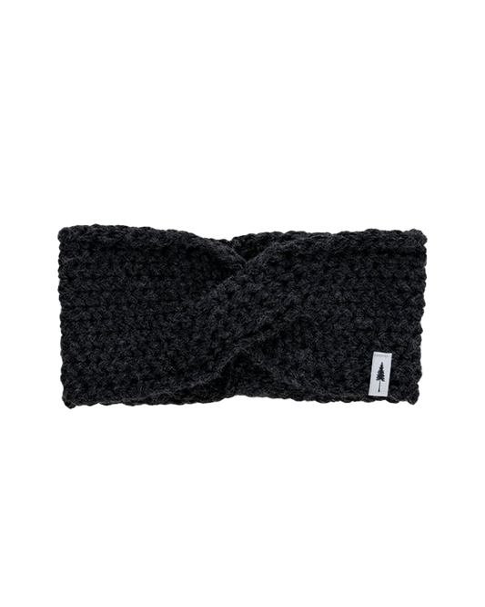 TreeHeadband Knitted Twist Black Mel - HEADBAND - NIKIN EU