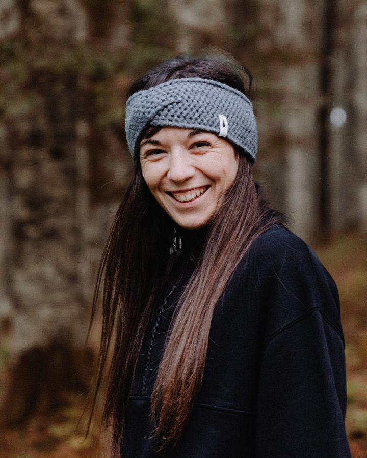 TreeHeadband Knitted Twist Steel Blue - HEADBAND - NIKIN EU