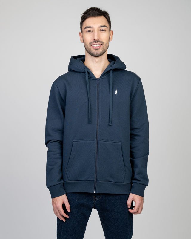 TreeHoodie Zip - Navy - HOODIE - NIKIN