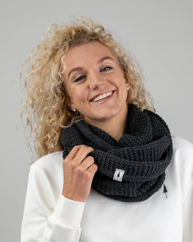 TreeScarf Tube - Black Mel - SCARF - NIKIN