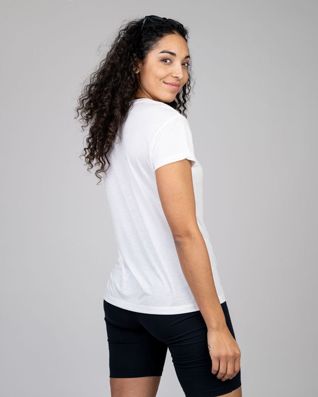 TreeShirt Pocket V-Neck Women - White - TSHIRT - NIKIN