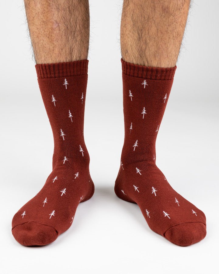 TreeSocks Cosy Allover - Bordeaux - SOCKS - NIKIN