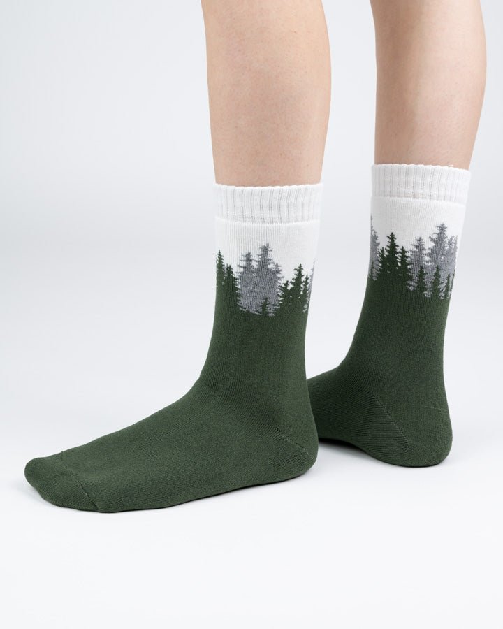 TreeSocks Cosy Double Forest - Green - SOCKS - NIKIN