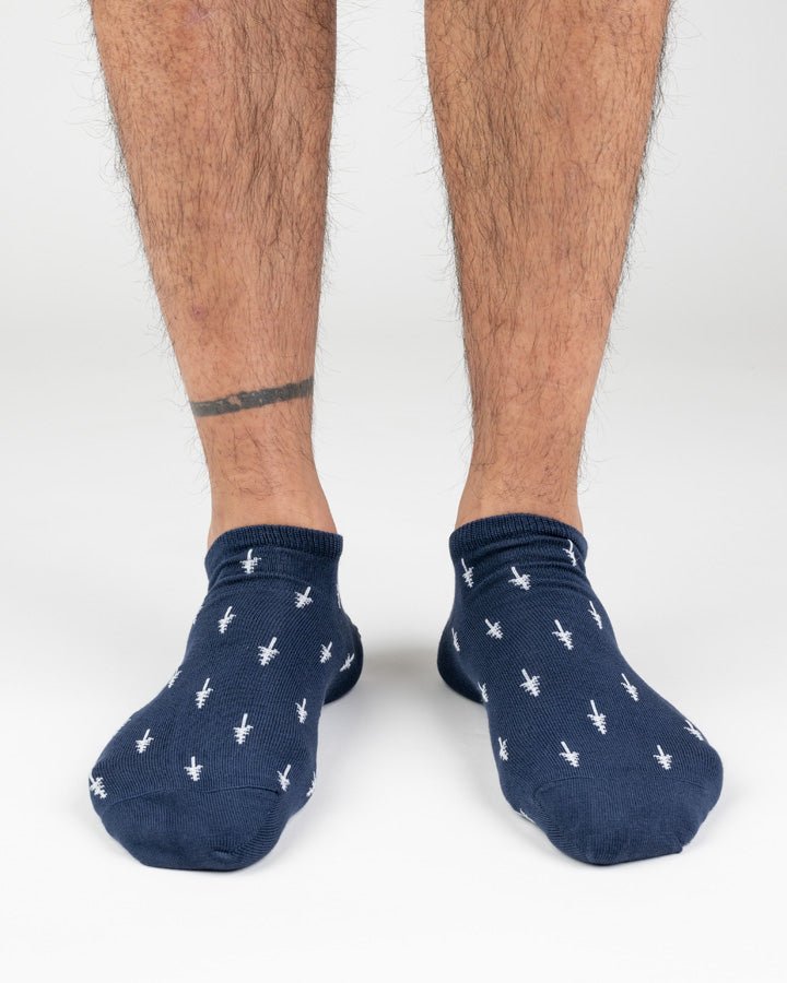 TreeSocks Short Allover - Navy - SOCKS - NIKIN