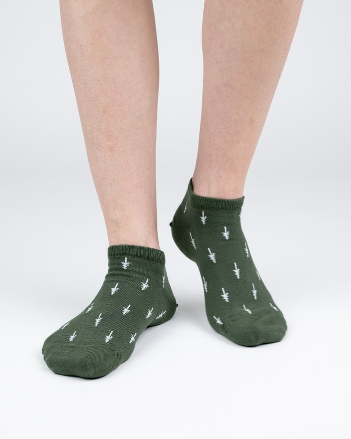 TreeSocks Short Allover - Green - SOCKS - NIKIN