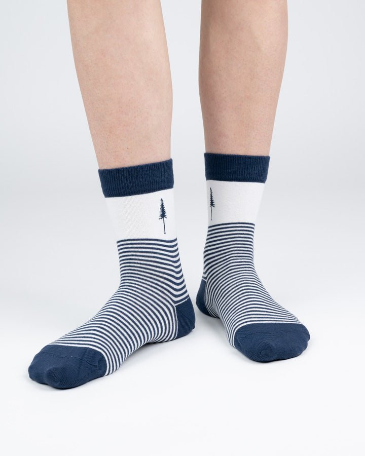 TreeSocks Standard Stripes - Navy - SOCKS - NIKIN