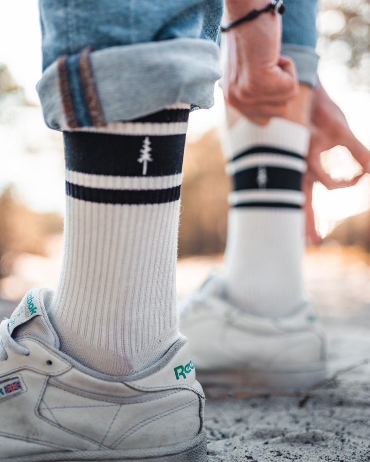 TreeSocks Stripes College White - SOCKS - NIKIN EU