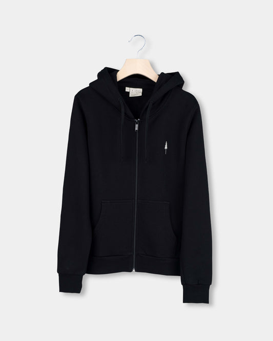 TreeHoodie Zip Women Black