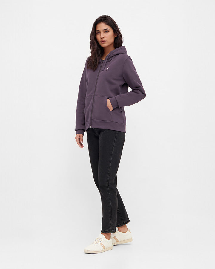 TreeHoodie Zip Women Deep Purple