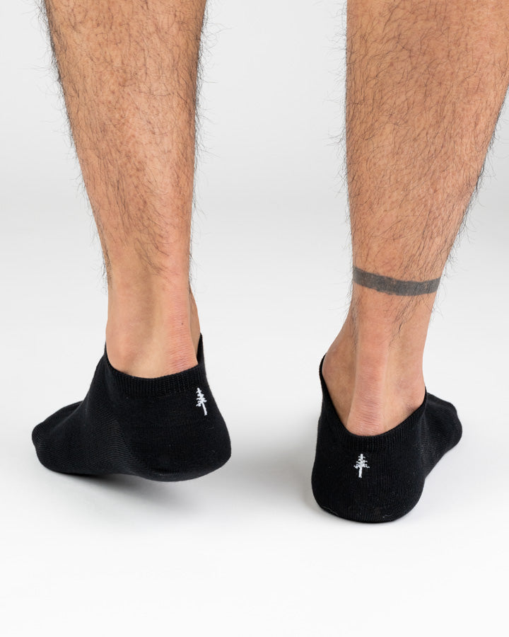 TreeSocks Short Heel Black 5-pack