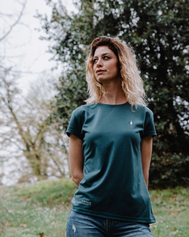 TreeShirt Circular Women Petrol-Green - TSHIRT - NIKIN EU
