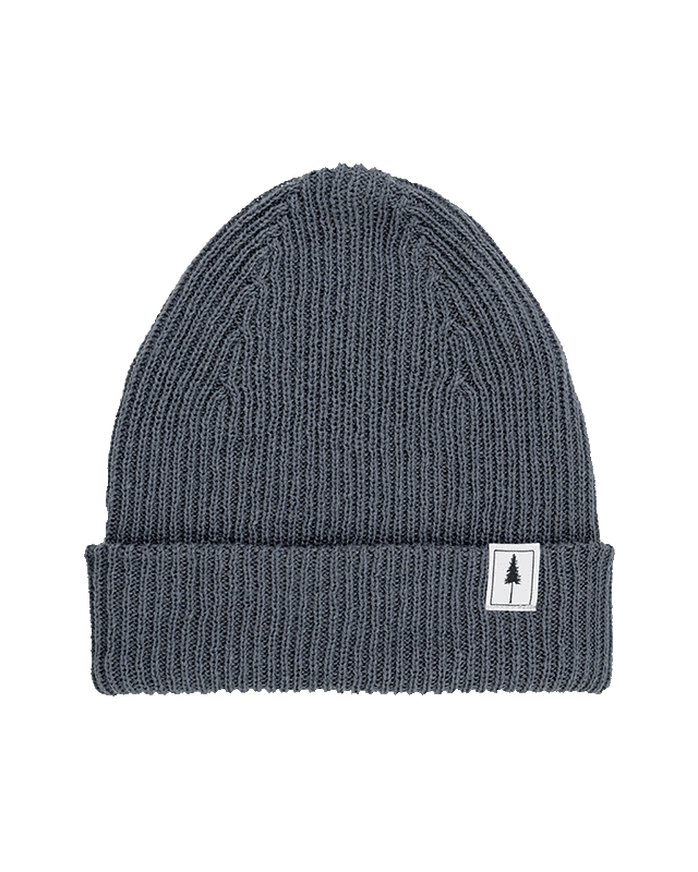 Steel Blue | Treeanie Folded Ribbed Polylana - Beanie - NIKIN