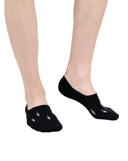 TreeSock-ultrashort Allover Black - SOCKS - NIKIN EU