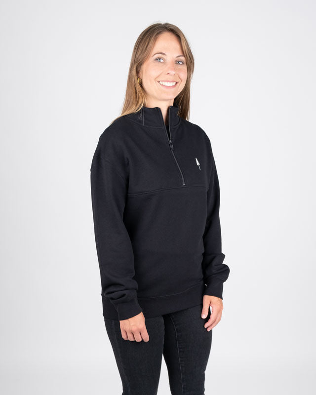 TreeSweater Quarter Zip Black