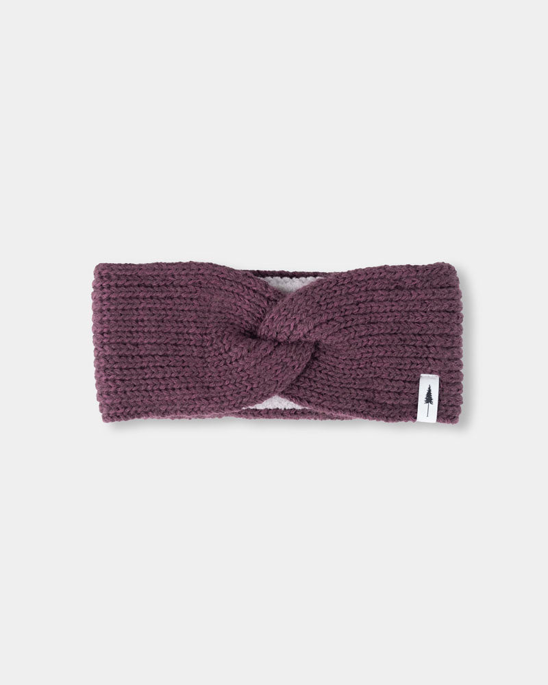 TreeHeadband Knitted Twist Cosy Grape Dusted