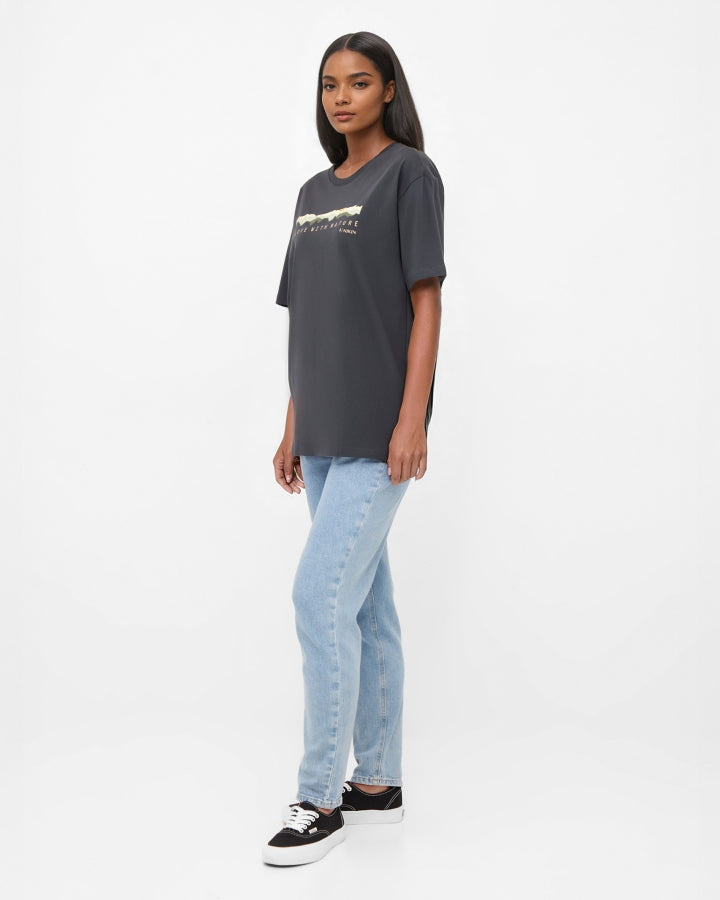 TreeShirt Mountain Panorama Dark Anthracite