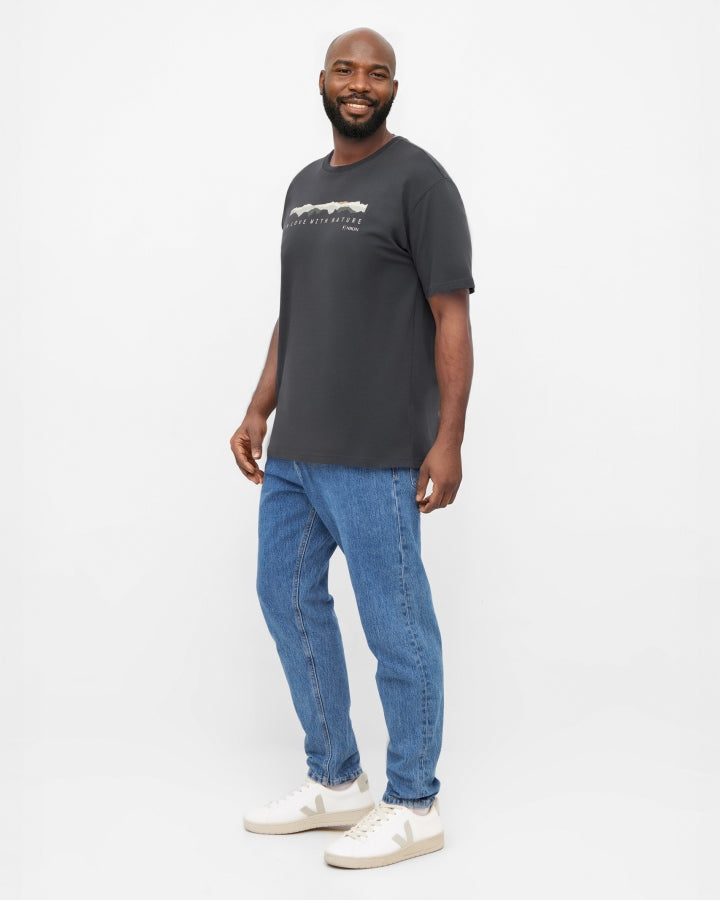 TreeShirt Mountain Panorama Dark Anthracite