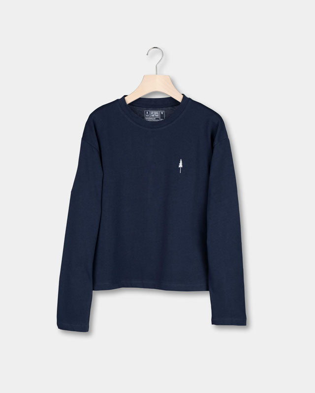 TreeShirt Longsleeve Dropshoulder Women Dark Navy - LONGSLEEVE - NIKIN EU
