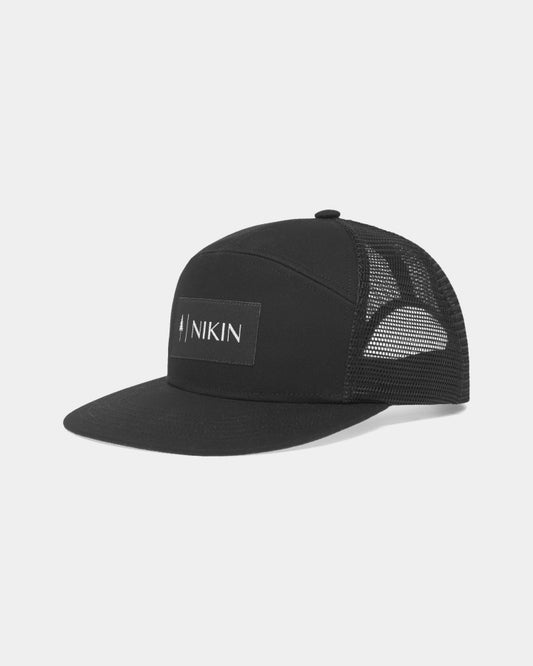 TreeCap 7Panel Trucker Black