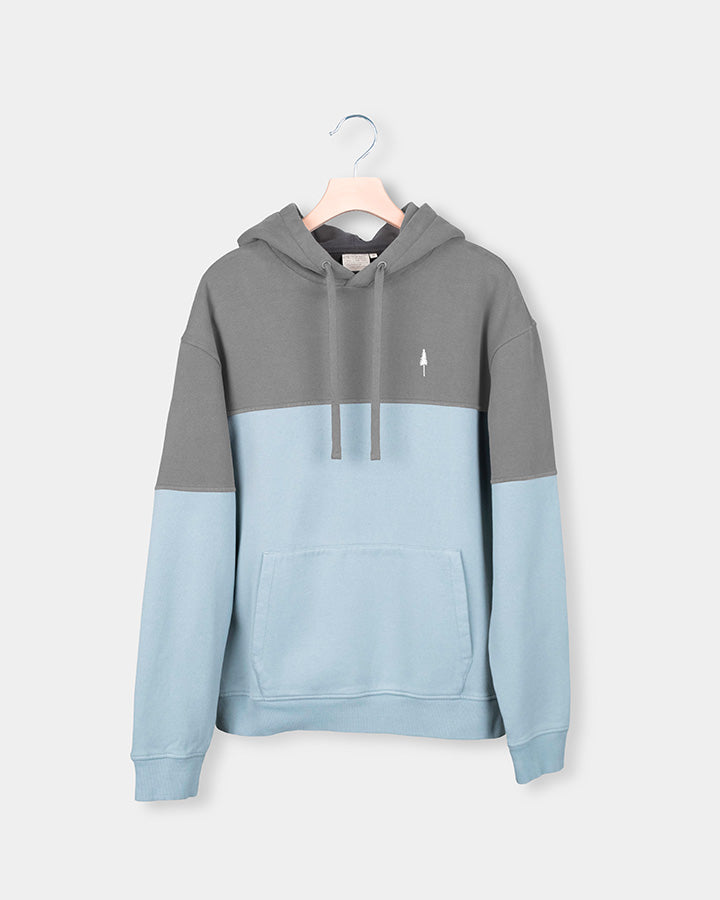 TreeHoodie Colorblock Anthracite-Elemental Blue - HOODIE - NIKIN EU