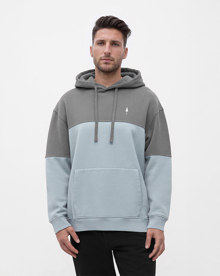 TreeHoodie Colorblock Anthracite-Elemental Blue - HOODIE - NIKIN EU
