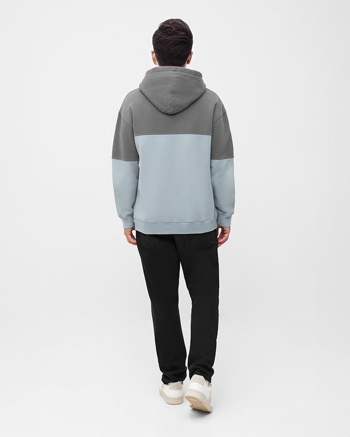 TreeHoodie Colorblock Anthracite-Bleu élémentaire