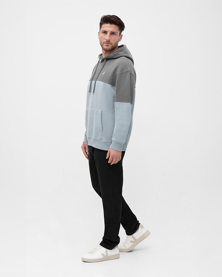 TreeHoodie Colorblock Anthracite-Elemental Blue - HOODIE - NIKIN EU