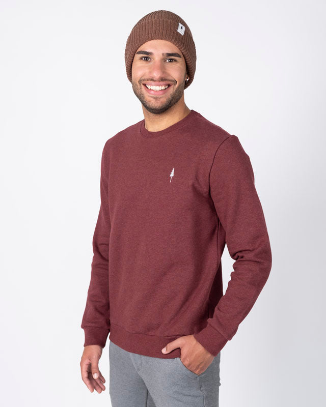 TreeSweater Bordeaux Mel - SWEATER - NIKIN EU