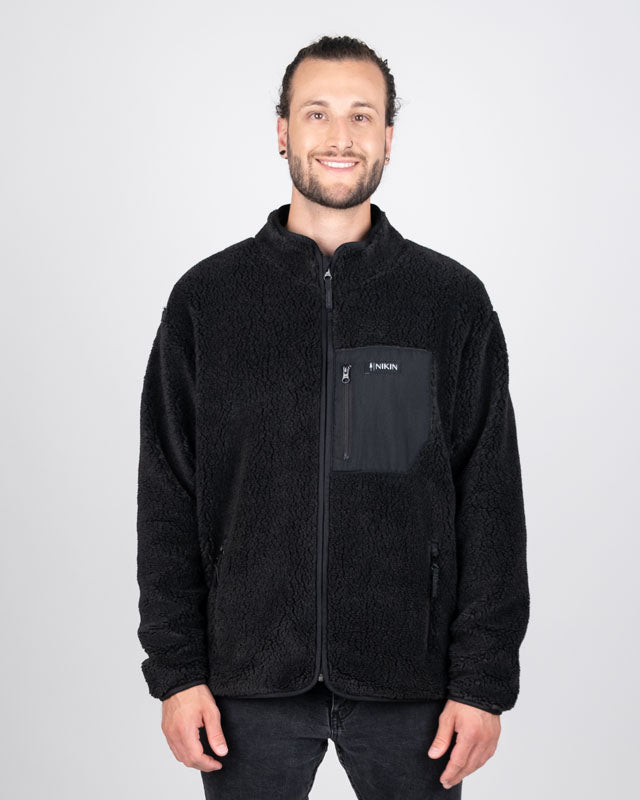 TreeFleece Teddy Relaxed Jacket Dark Anthracite - JACKET - NIKIN EU